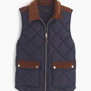 J Crew Excursion Vest with Corduroy Trim